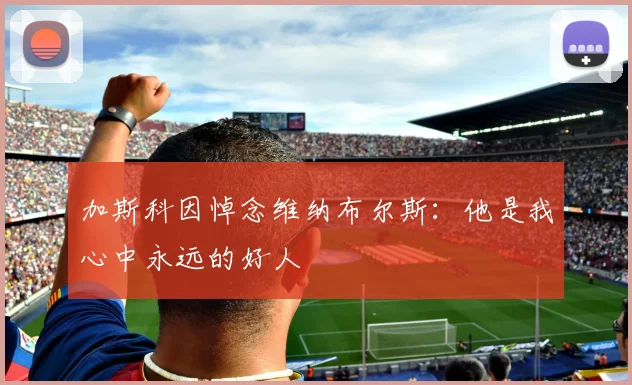 加斯科因悼念维纳布尔斯：他是我心中永远的好人